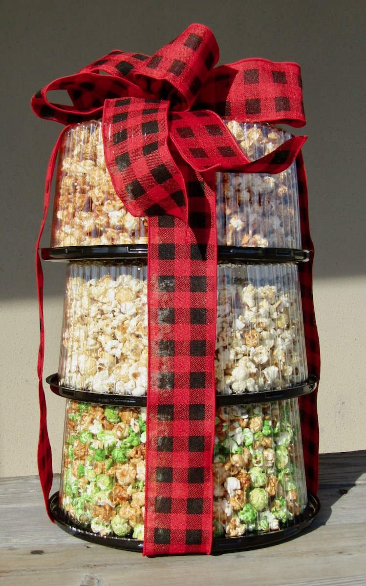 2 Tier Christmas Kettle Corn Gift Tower - Big D Kettle Corn