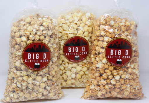 3 Large Bags of Big D Kettle Corn
